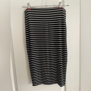 Vince Camino Striped Bodycon Midi Tube Skirt